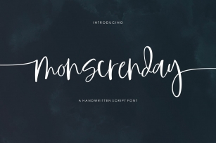 Monscrenday Script Font Download