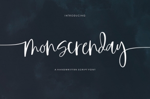 Monscrenday Font Download