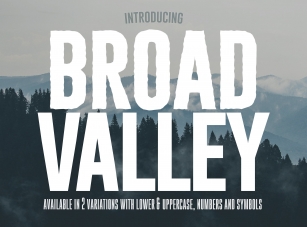 Broad Valley Font Download