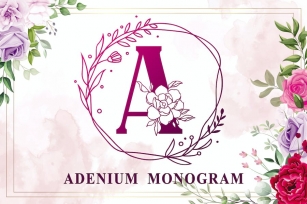Adenium - Monogram Font Font Download