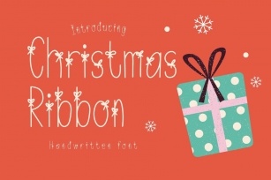 Christmas Ribbon is a cute handwritten Font Download
