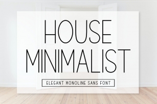 House Minimalist Font Download