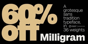 Milligram Font Download