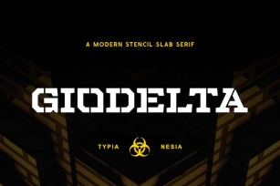 Giodelta - Stencil Slab Serif - Military Game Font Font Download