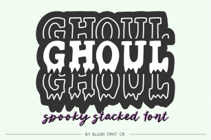 GHOUL STACKED Spooky Halloween Stacked Font Download