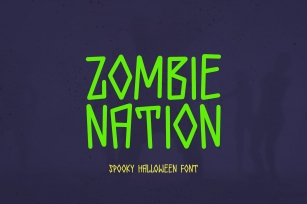 Zombie Nation spooky halloween Font Download