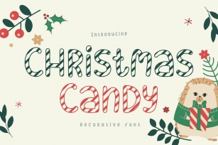 Christmas Candy is a fun decorative Font Download