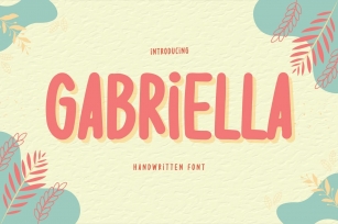 Gabriella is a cute handwritten Font Download
