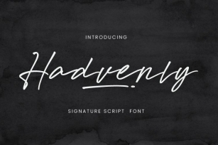 Hadvenly Signature Font Download