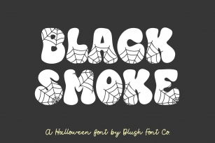 BLACK SMOKE Spooky Retro Webbed Halloween Font Download