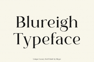 Blureigh Typeface Font Download