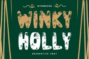 Winky Holly is a cute and Christmas decorative Font Download