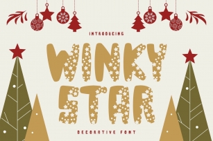 Winky star is a cute and Christmas decorative Font Download