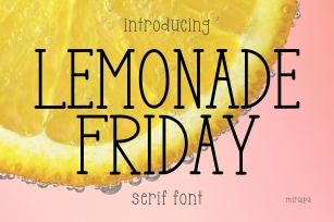 Lemonade Friday Font Download