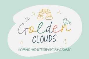 Golden Clouds Duo & Doodles Font Download