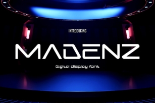 MADENZ - Digital Display Font Font Download