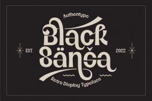 Black Sansa - Retro Display Font Font Download
