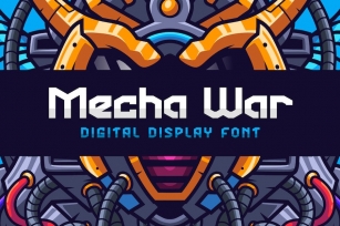 Mecha War - Digital Display Font Font Download