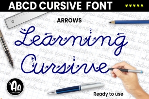Abcd Cursive Arrows Font Download