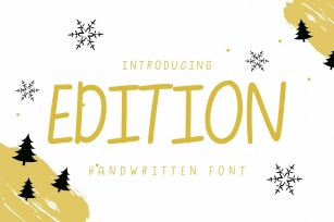 Edition is a cute and festive handwritten Font Download