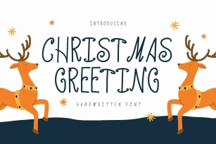 Christmas Greetings is a cute and festive handwritten Font Download