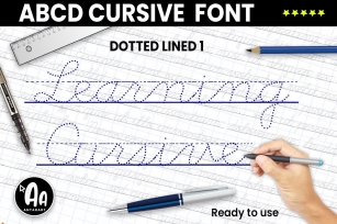 Abcd Cursive Dotted Lined1 Font Download