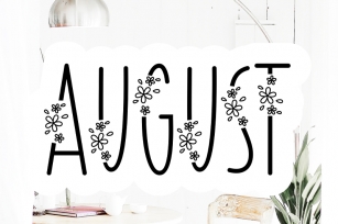 August Flower Font Download