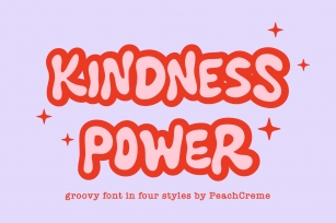 Kindness Power Groovy Set Font Download