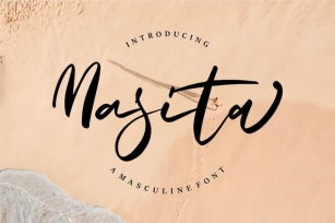 Masita | A Masculine Script Font Font Download