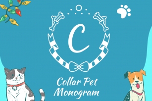 Collar Pet Monogram Font Download