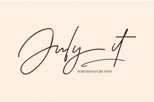 July it Signature Font Font Download