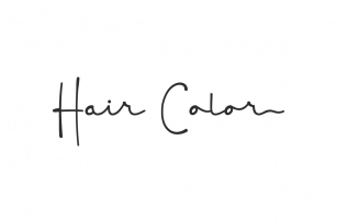 Hair Color Font Download