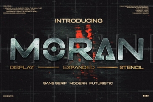 Moran - Modern Futuristic Font Font Download