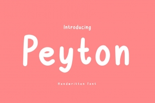 Peyton is a cute and handwritten Font Download