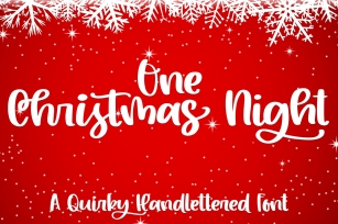 One Christmas Night- A Christmas Font Download