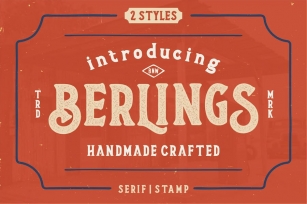 Berlings - Handmade Crafted Serif Font Download