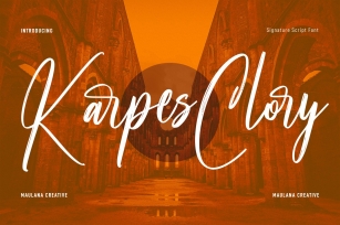 Karpes Clory Signature Script Font Download