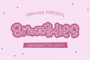 Smoothies Handwritten Font Font Download