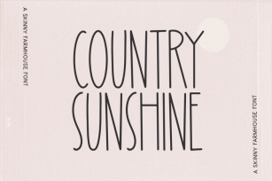 Country Sunshine Font Download