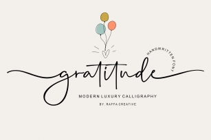 gratitude signature Font Download