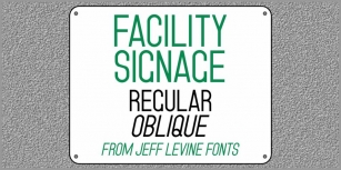 Facility Signage JNL Font Download