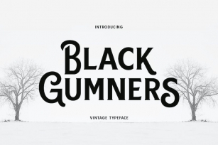 Black Gumners Vintage Fonts Font Download