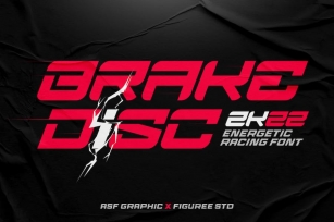 Brake Disc - Energetic Racing Font Font Download