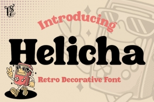 Helicha - Retro cartoon font Font Download
