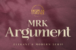 MRK Argument Modern Display Font Font Download