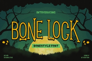 Bone Lock Halloween Font Font Download