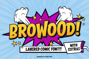 Browood Layered Comic Font Download