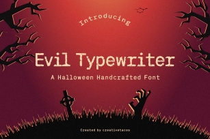 Evil Typewriter Handcrafted Font Download