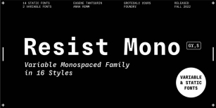 Resist  Mono Font Download