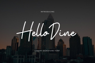 Hello Dine Signature Font Download